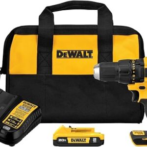 DEWALT 20V MAX Cordless Drill Driver, 1/2 Inch, 2 Speed, XR 2.0 Ah Battery and Charger Included (DCD777D1)