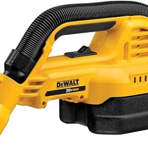 DEWALT 20V MAX Hand Vacuum, Cordless, for Wet or Dry Surfaces, 1/2-Gallon Tank, Washable Filter, Portable, Bare Tool Only (DCV517B)